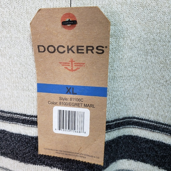 New! Dockers Men's Crewneck Striped Sweater Sz XL - Picture 5 of 6